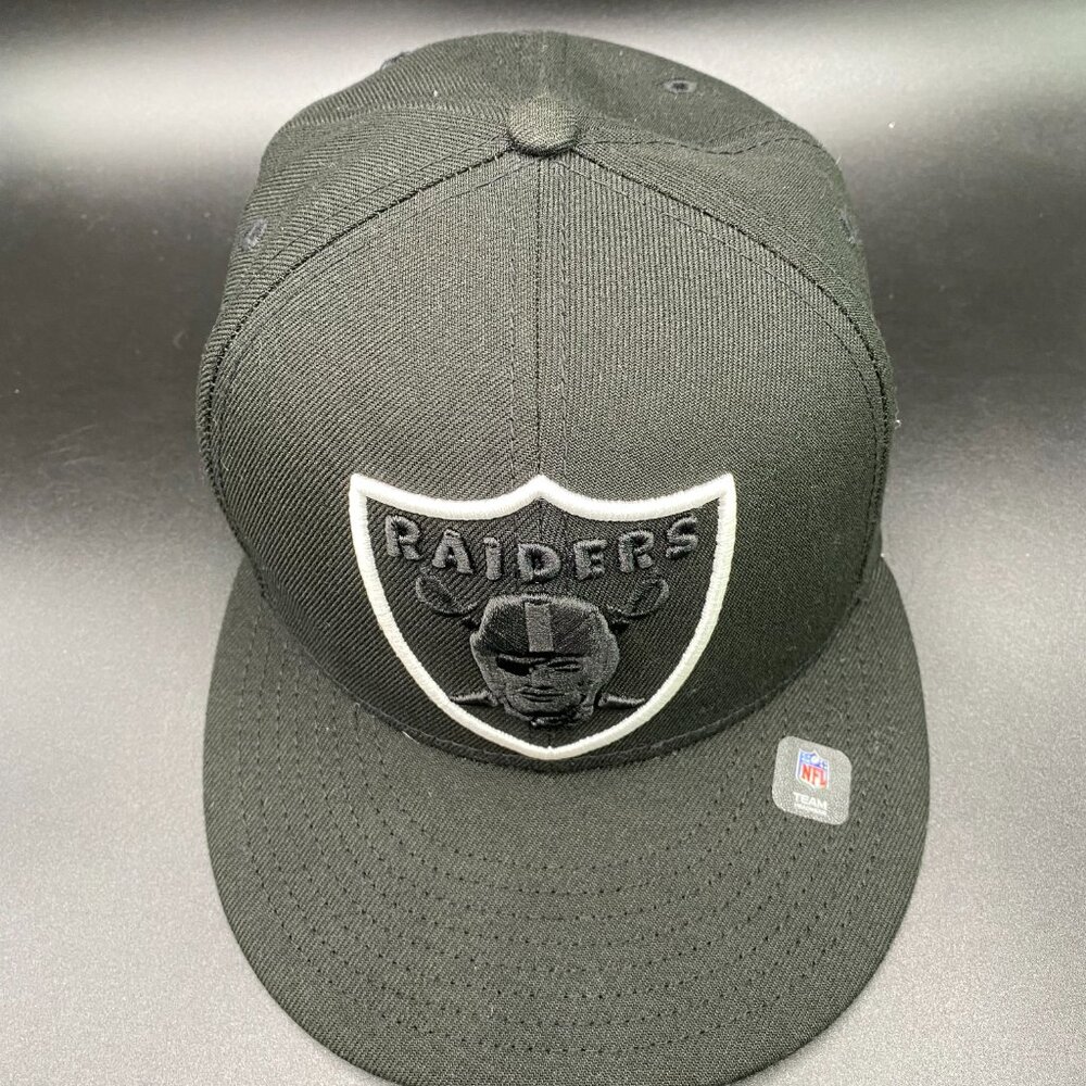 New Era NFL Las Vegas Raiders Cap Hat Men's OSFM w/ Adjustable Strap Black - Picture 5 of 15